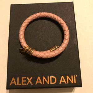 Alex and Ani Braided Leather Wrap Bracelet